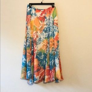 Woman’s long floral skirt